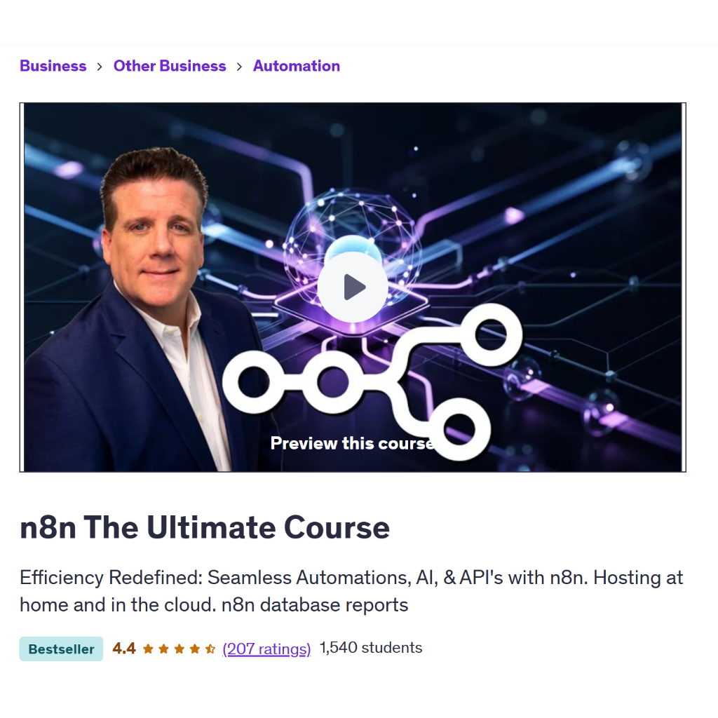 Ai n8n Video Course-n8n The Ultimate Course