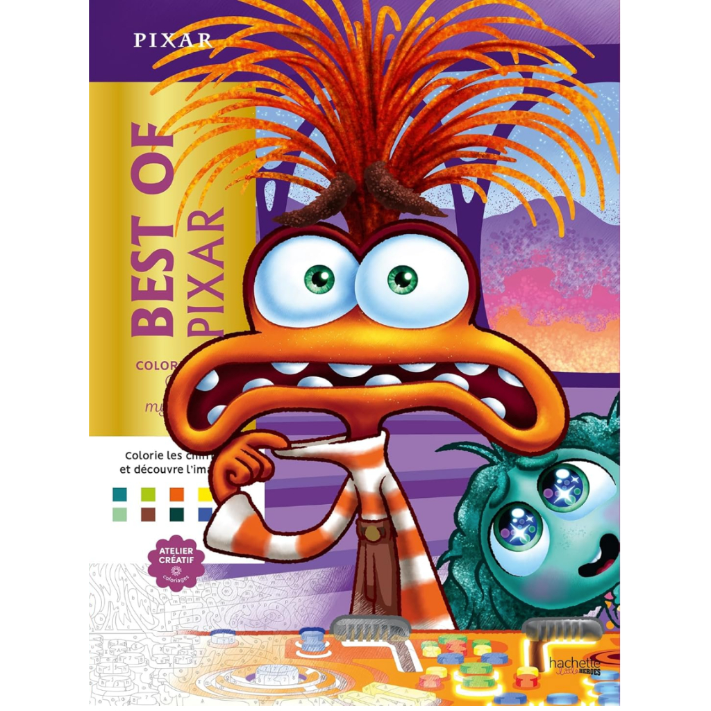 [PDF] Disney Mystery Coloring Pages - Best of Pixar | Disney Color by Number |100+pages Inside out
