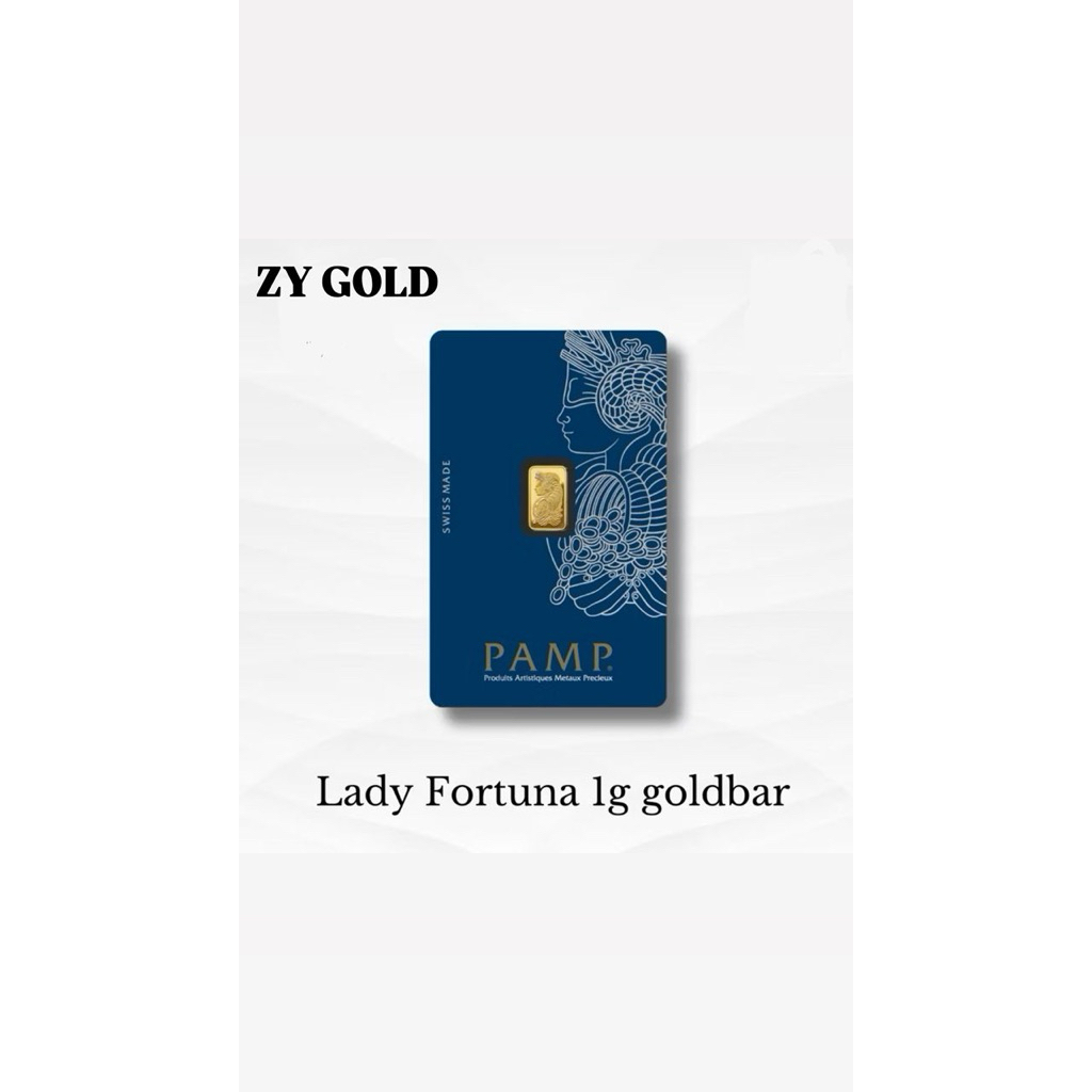 Suisse Pamp 1gram(1g) Minted Gold bar 999.9GOLD(Lady Fortuna)