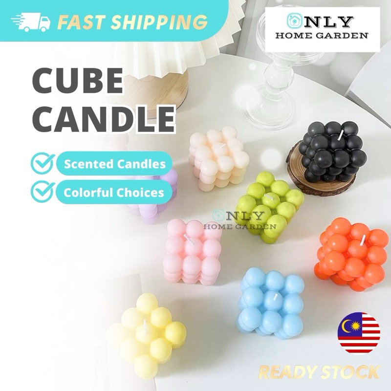 OnlyHomeGardenFREE GIFTCube Candle Scented Candle Ikea Candle Minimalist Candle LilinWangi Handmade HomeDecor Doorgift