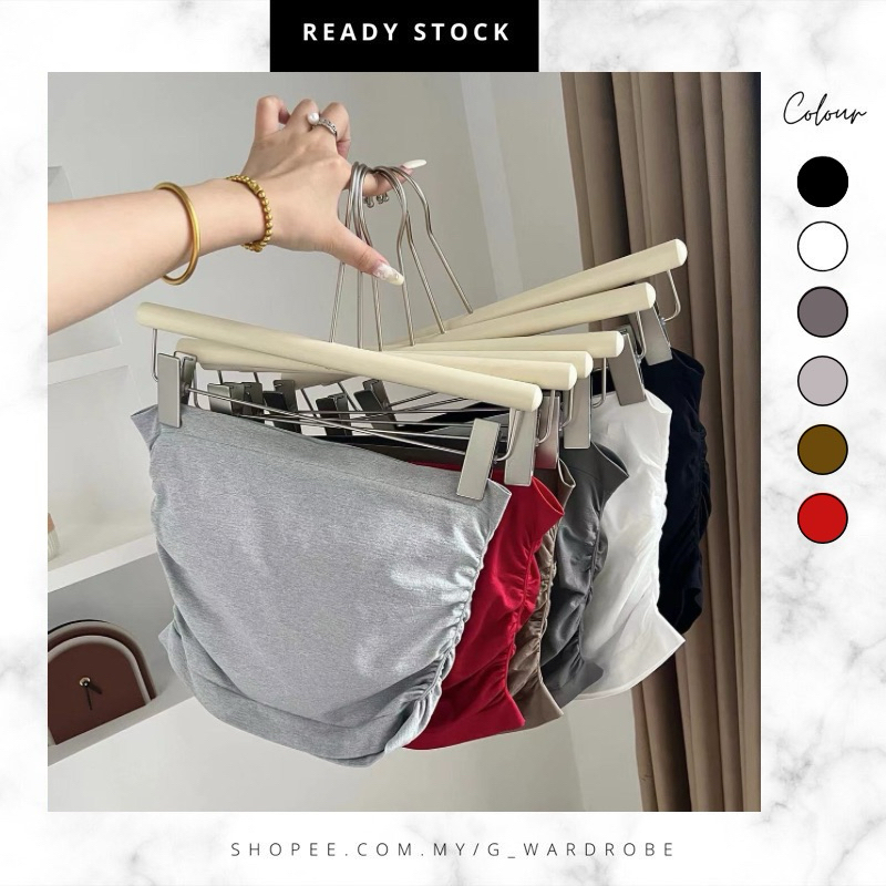 【Ready Stock】Tube top outer wear anti-exposure sexy inner strapless short vest women's bottoming chest-wrapped top