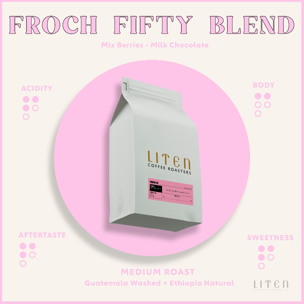 LITEN COFFEE - FROCH 50 Espresso Blend. Guatemala & Ethiopia Guji Blend - Medium Roast