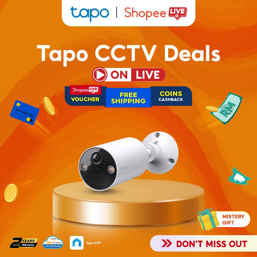 [ Watch Live & Grab Deal ] TP-Link Tapo C410 Smart Wire-Free Indoor/Outdoor Security CCTV Camera Night Vision IP65