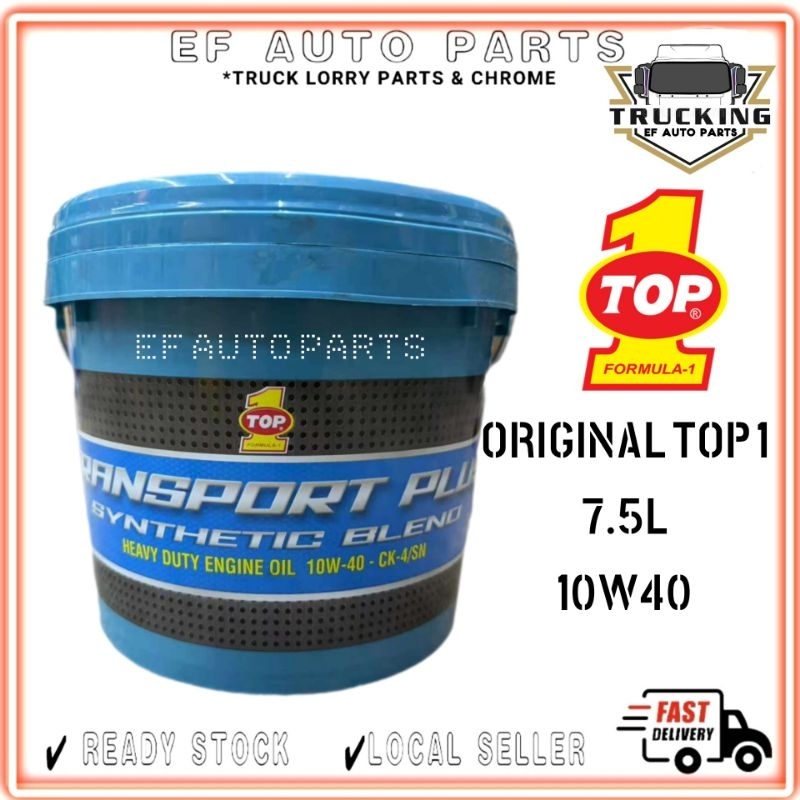 ORI USA TOP 1 10W-40 DIESEL ENGINE OIL CK4/SN 7.5L SYNTHETIC HEAVY DUTY LORRY 4X4 MINYAK HITAM LORI 