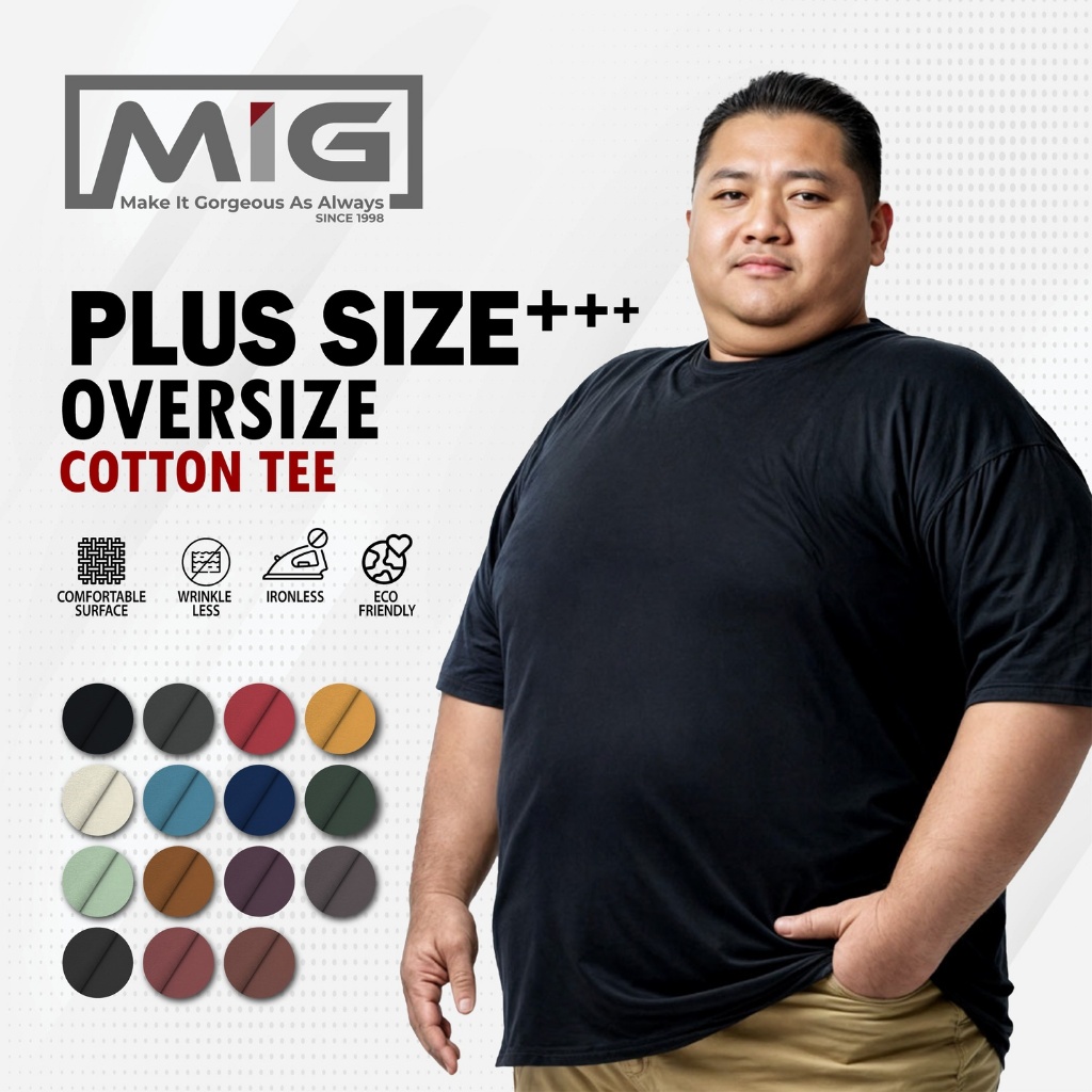 MIG Premium 200gsm Technology Cotton Comfortable Round Neck Lengen Pendek...