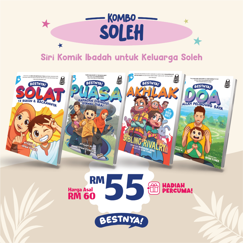 KOMBO SOLEH : Bestnya! Solat + Doa + Akhlak + Puasa [Hadiah Eksklusif PERCUMA] Books