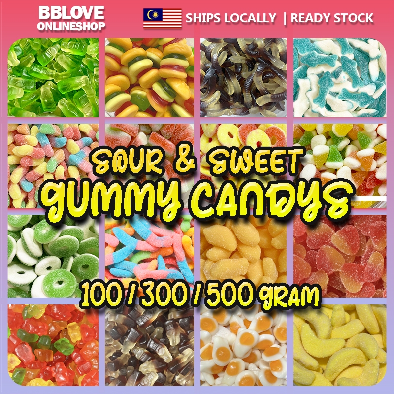 Soft gummy Gula Jelly Sour gummy, MIX ,Manis, Candy viral, Soft candy, Sweet candy, Gulagula 软糖酸甜糖