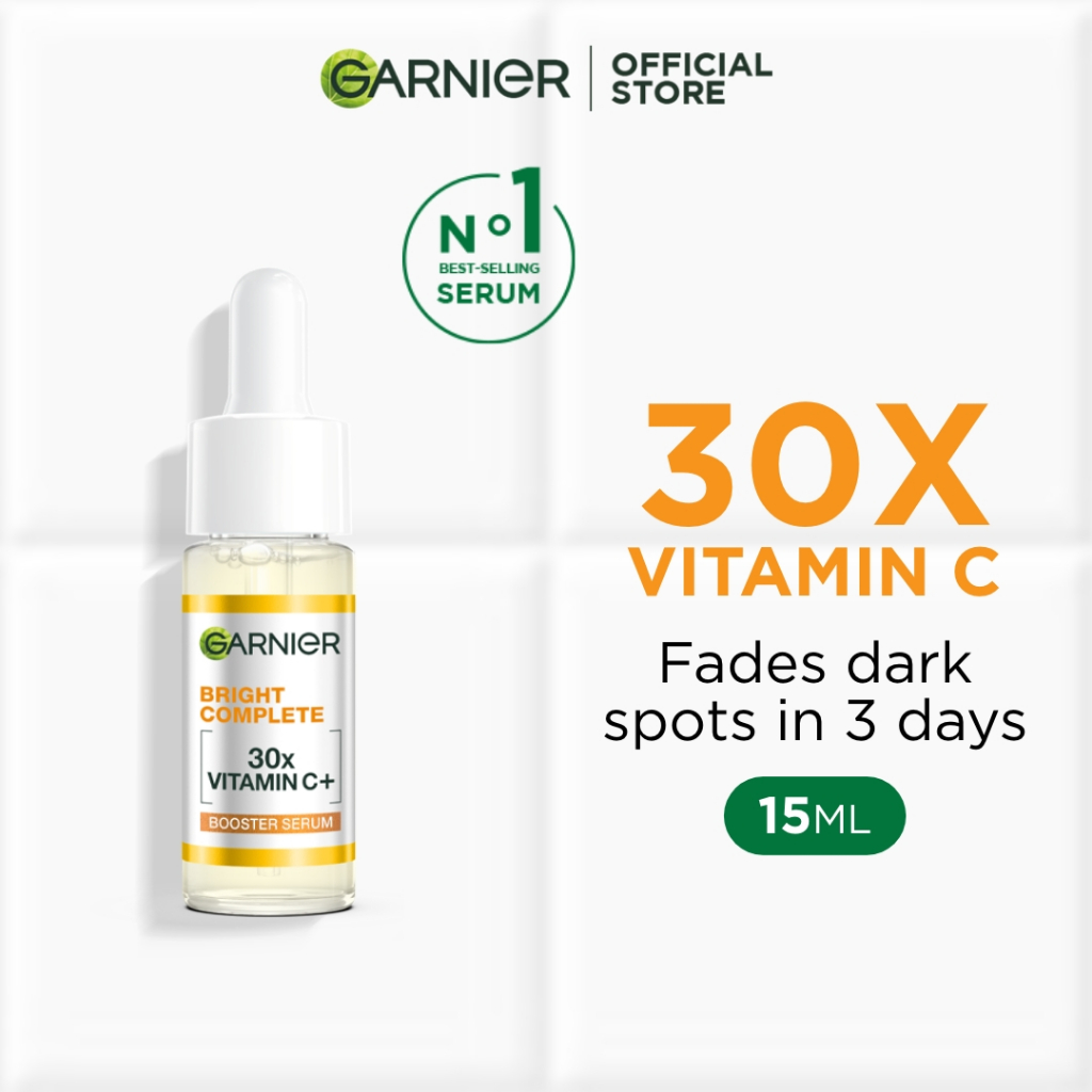 [ TRIAL SIZE ] GARNIER Bright Complete Booster Serum with Vitamin C – Fades Dark Spots (All Skin Types) 15ml