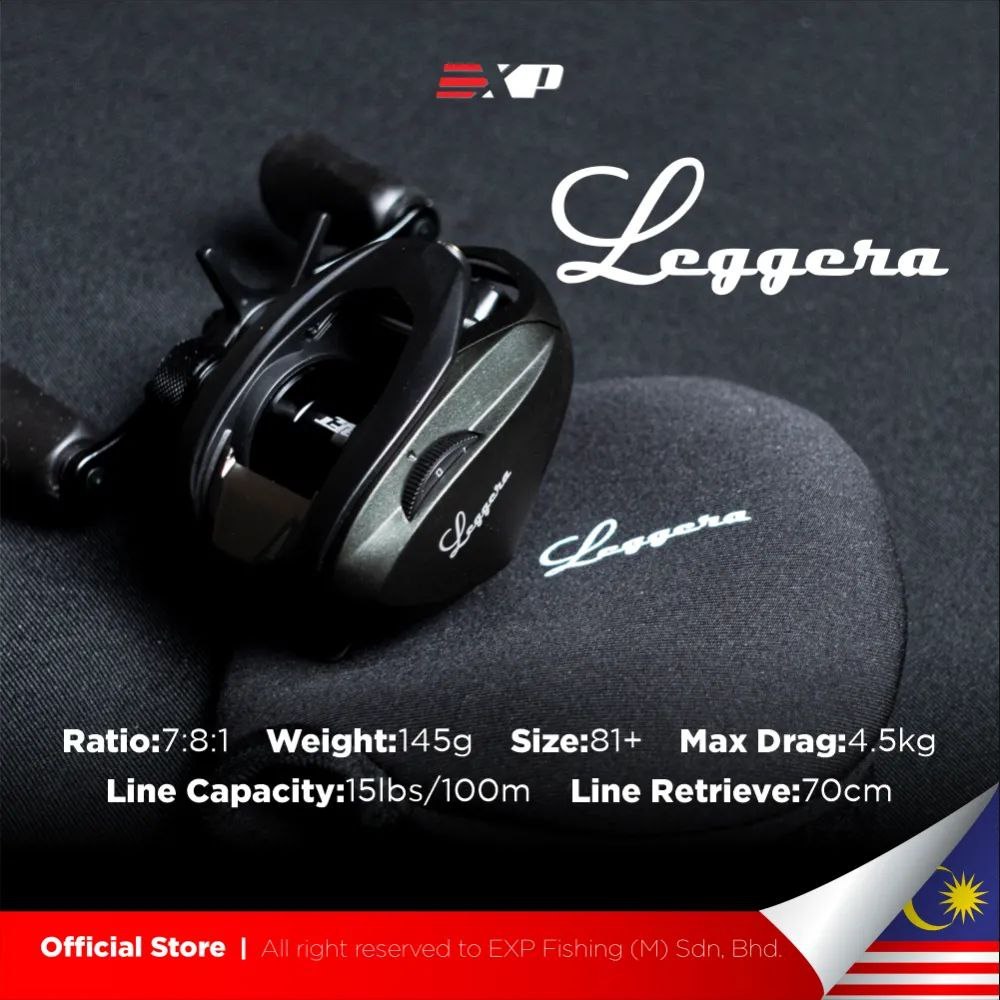 Reel Memancing EXP Leggera 7.8.1 Gear Ratio 81LS Baitcaster Model Terbaru 2024