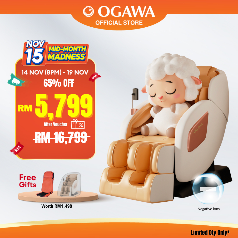 Ogawa Retreax Ionic Contemporary Massage Chair [Free Xe Duo Pro + Massage Chair]