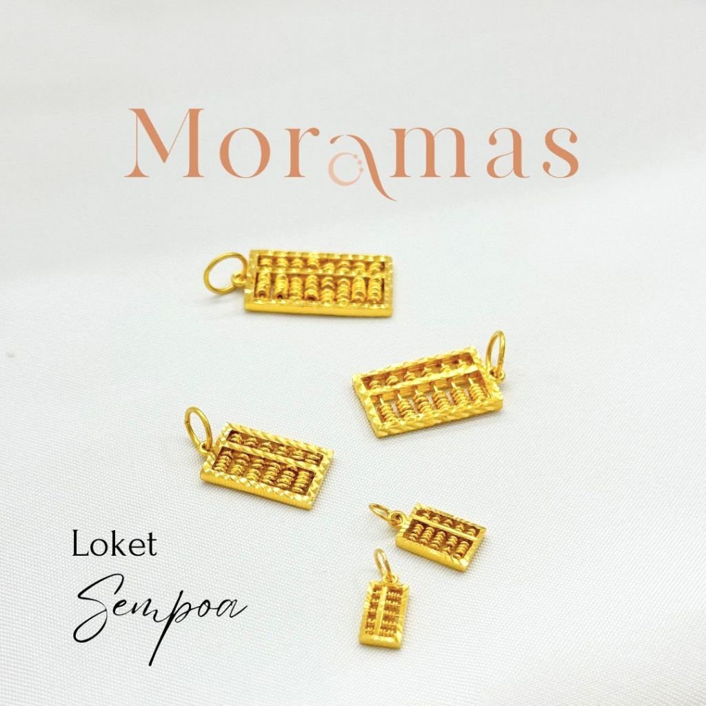 Moramas ABACUS Pendant 916 Gold/ Loket SEMPOA Emas 916/ 算盘吊坠916金