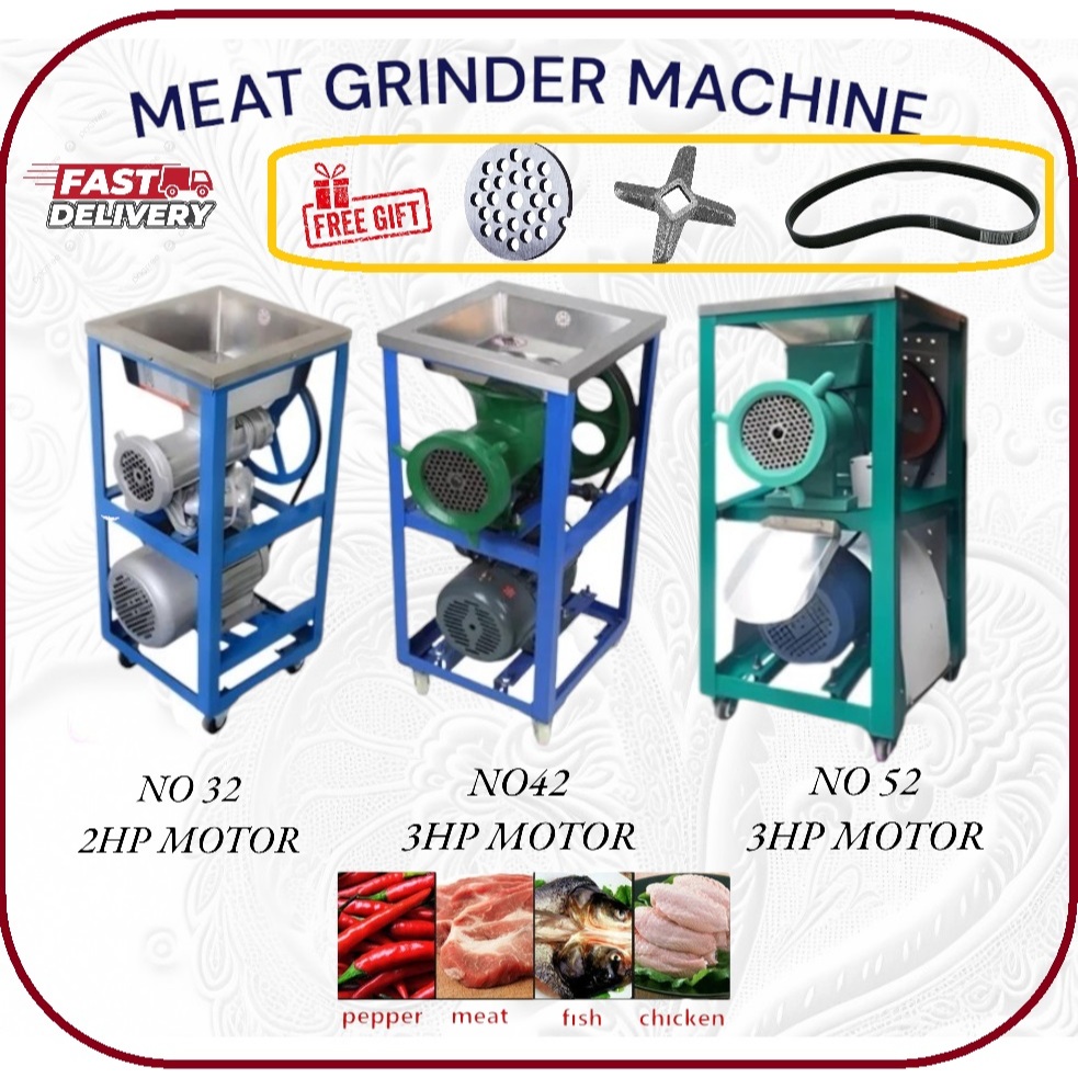 ELECTRIC MEAT MIXER MACHINE NO32 & NO42 & NO52 C/W 2HP MOTOR / MESIN IKAN / MESIN DAGING