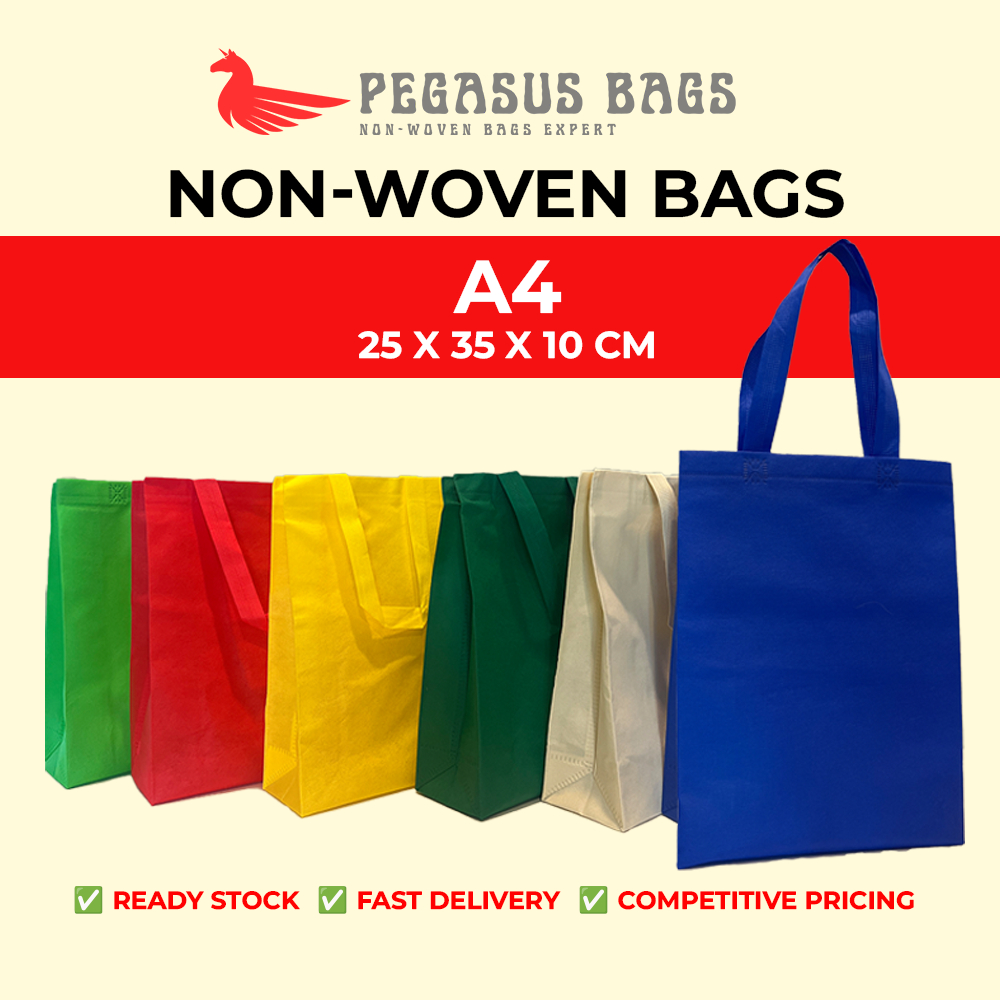 A4 SIZE / CHEAPEST NON WOVEN BAG IN SHOPEE GUARANTEED/ 25x35x10 / ECOBAG / REUSABLE / EVENT BAGS