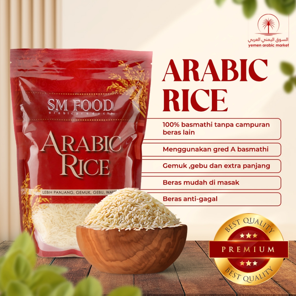 Beras Arabic Pack 1kg The Premium Quality of SMFOOD Arabic Basmati Rice