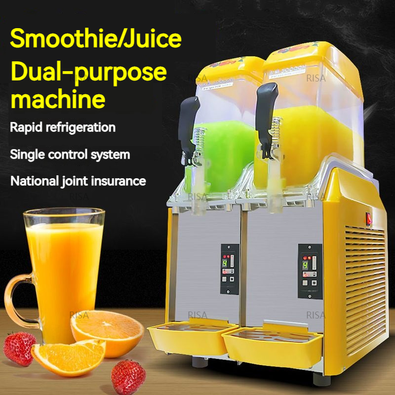 Cylinder Automatic Beverage Cold Drink Macker Juicing Commercial Self-mixing Juicer Snow Mud Machine Mesin Minuman 自动雪融机