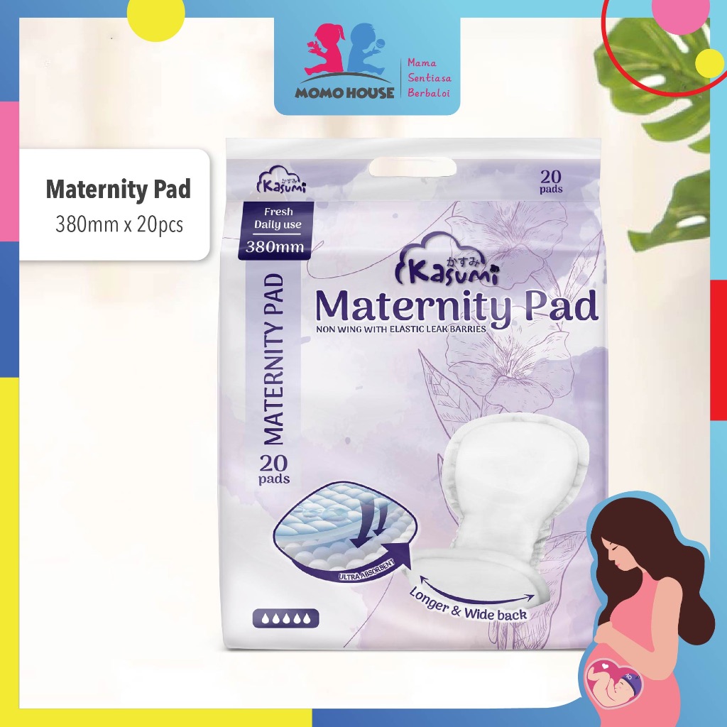 KASUMI Pad Panty Liner Pad Maternity Pad Daily Fresh Wide & Comfortable Pantyliner (2 Pack With Gift)