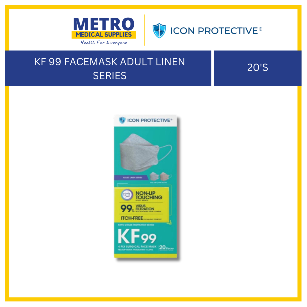 ICON PROTECTION KF99 4ply Surgical Face Mask Linen Series 20'S