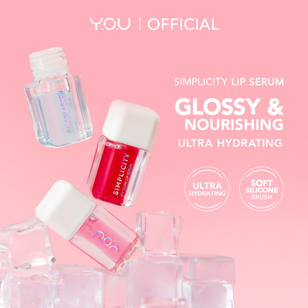 YOU Simplicity Icy Glow Lip Serum Glossy Glowing Lip Balm Hydrating & Nourishing Lip Care (3g)