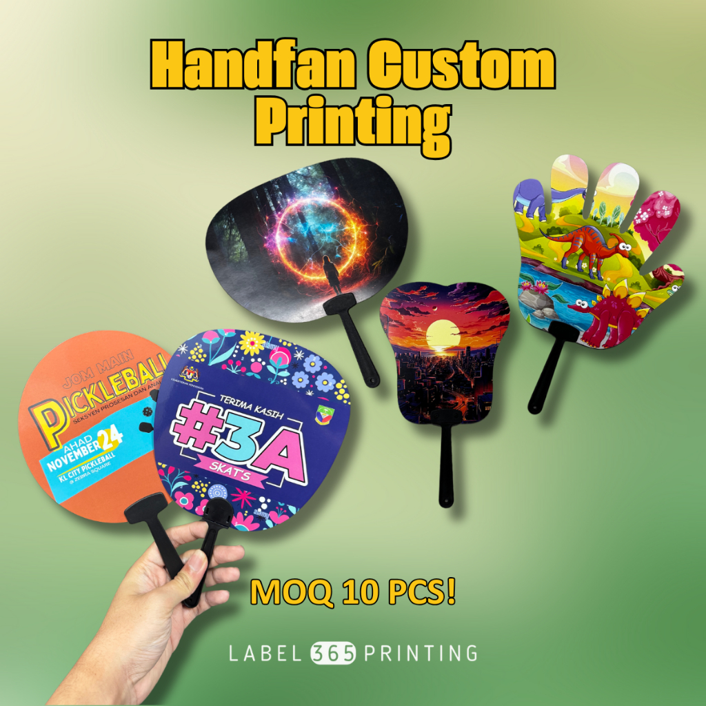 Hand Fan Custom Printing | Kipas Tangan for Event | MOQ 10PCS | Merchandise | Wedding | Birthday Party | Concert
