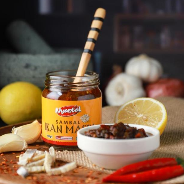 Nyambal Sambal Ikan Masin Malong 190g – Sambal Pedas Sedap, Sambal Nyet, Ready to Eat, Halal