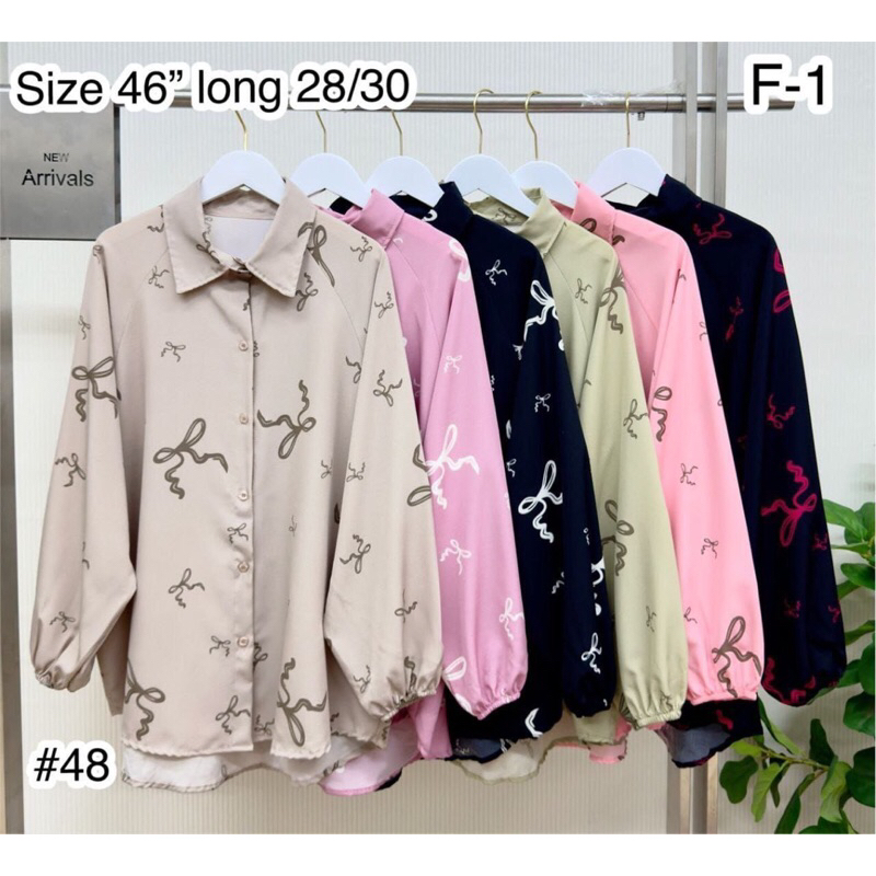 HOT ITEM READY STOCKNEW BLOUSE RIBBON F1-48 BAJU KEMEJA WANITA MURAH VIRAL WOMEN FASHION