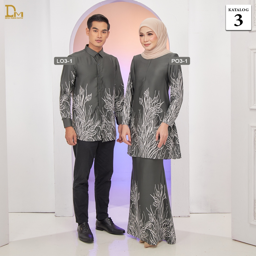 Desa Murni Batik - Baju Sedondon Kurung Batik Alana & Kemeja Batik DM 8.0 (Satin Valentino) - Katalog 3