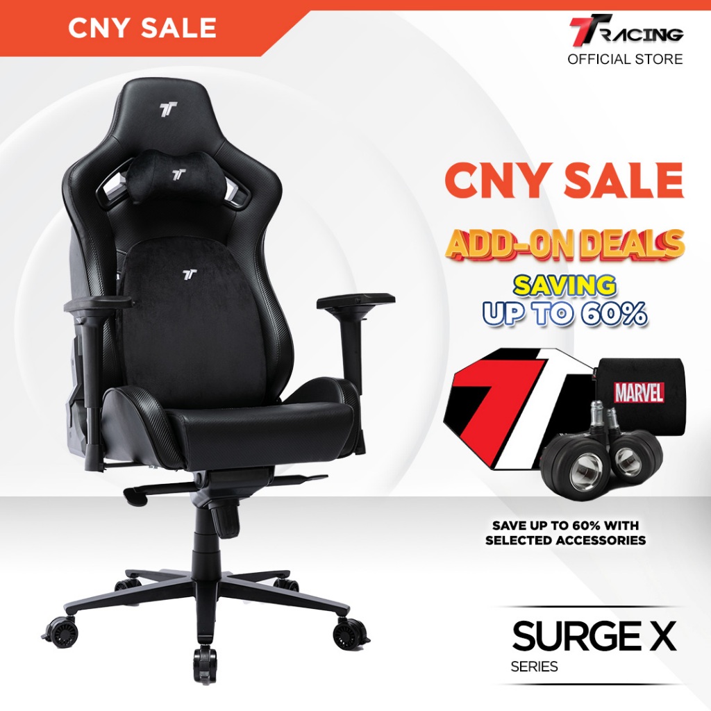 TTRacing Surge X Gaming Chair Office Chair Ergonomic Chair Kerusi Gaming Seat - 2 Years Official Warranty