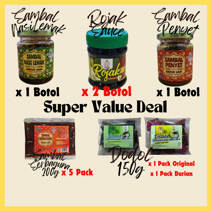 [Super Value] Sambal + Rojak Combo Sambal Penyet Sambal Nasi Lemak Sambal Sambal Nyet