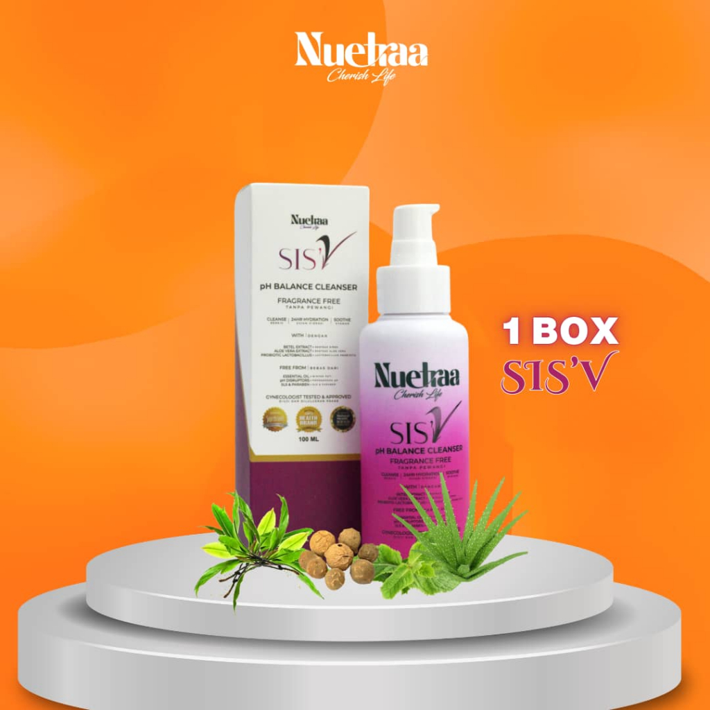 Nuetraa SIS'V Feminine Wash (100ML) - PH BALANCE CLEANSER ( Pencuci Miss V, Pembersih wanita)  Fast Shipping