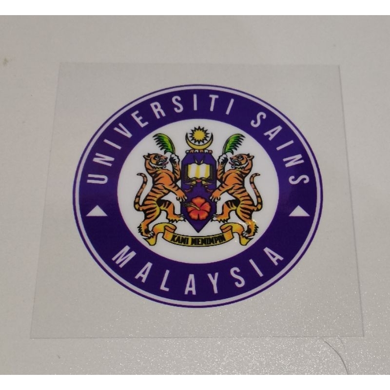 USM Car Sticker tampal dalam
