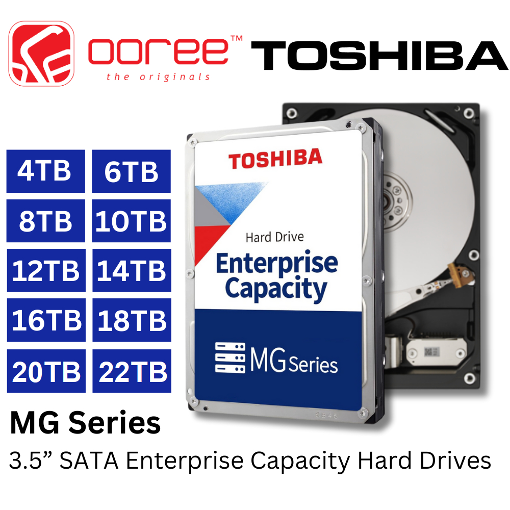 TOSHIBA INT HDD 3.5" MG SERIES ENTERPRISE HARD DRIVE HARD DISK HARDDISK- 4TB 8TB 10TB 12TB 14TB 16TB