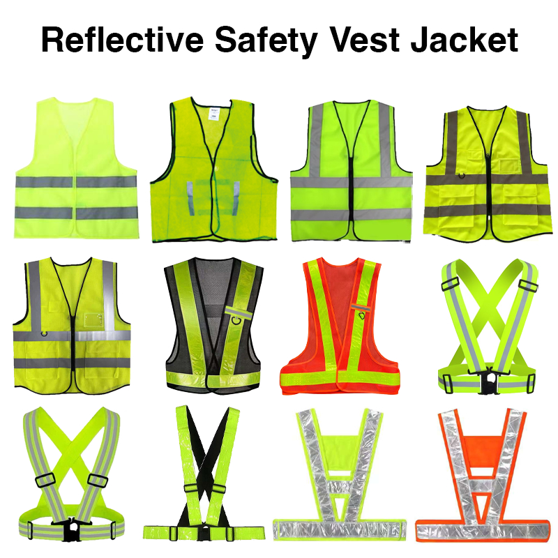 (Green / Orange) Reflective Safety Vest Jacket / Adjustable Reflective Gear Waist Belt Stripe
