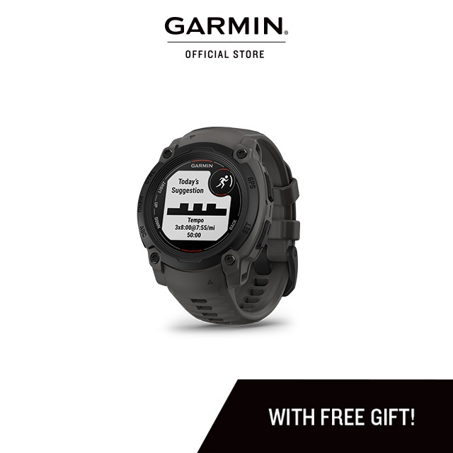 Garmin Instinct E - Jam Tangan GPS Black dengan Charcoal Band