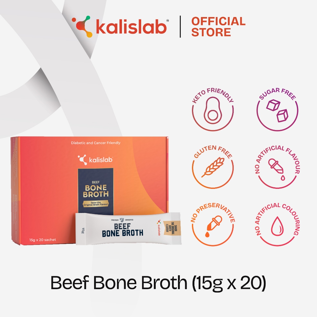Kalislab Beef Bone Broth - 15g/sachet (5 & 20 sachet)