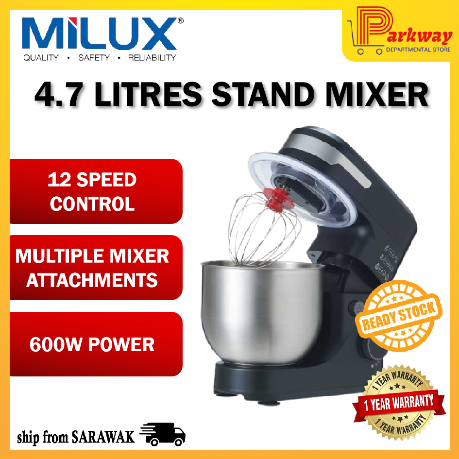 [EAST MSIA]MILUX Cake Baking Stand Mixer MPM-470 Multiple Mixer Attachment Mesin Pengadun Tepung Roti Baking Cake Mixer