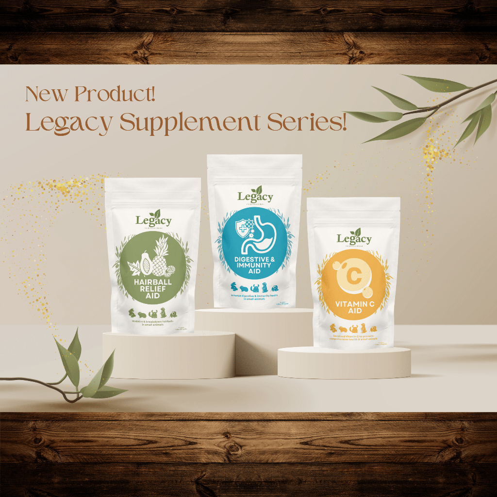 Legacy Supplement Series for small animals {Hairball Relief Aid / Digestive & Immunity Aid / Vitamin C Aid}