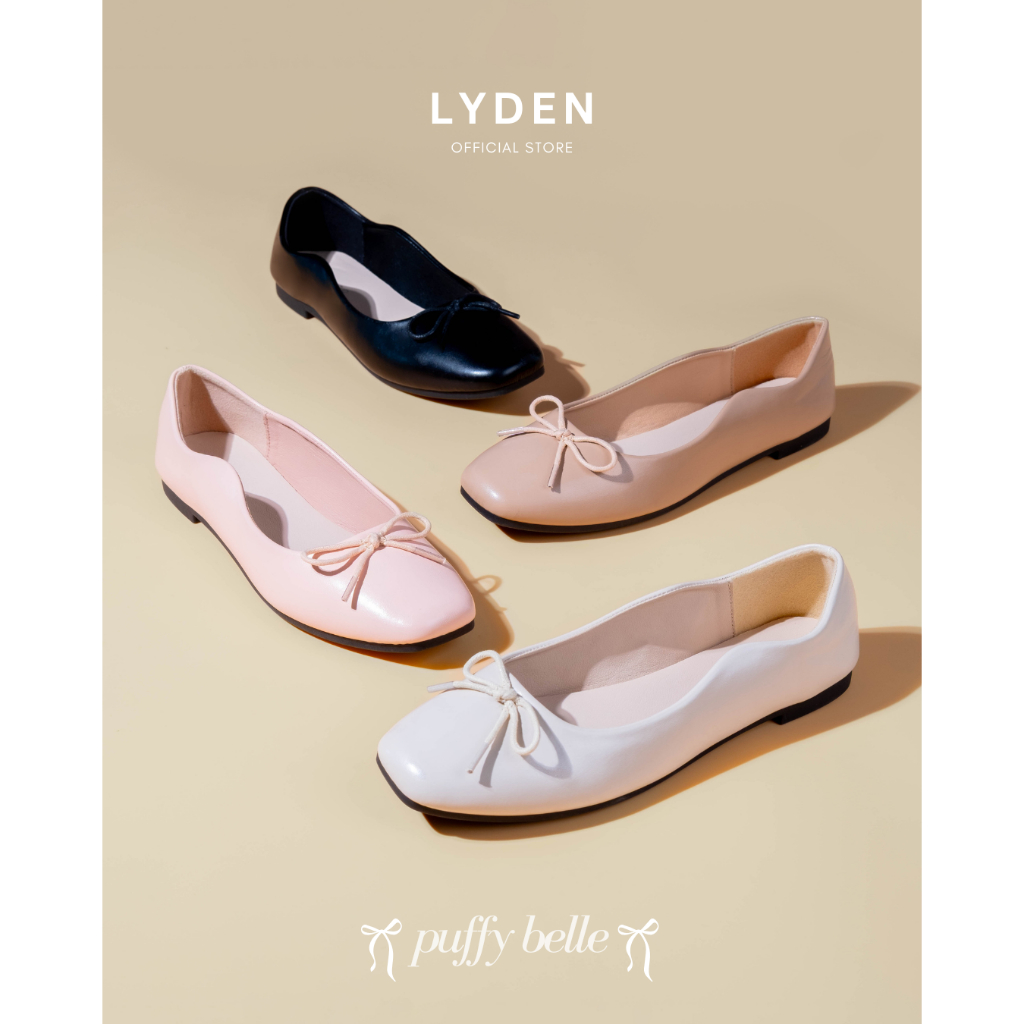 【NEW】Lyden Puffy Belle Series Flats - Beige//Pink//Khaki//Classic Black