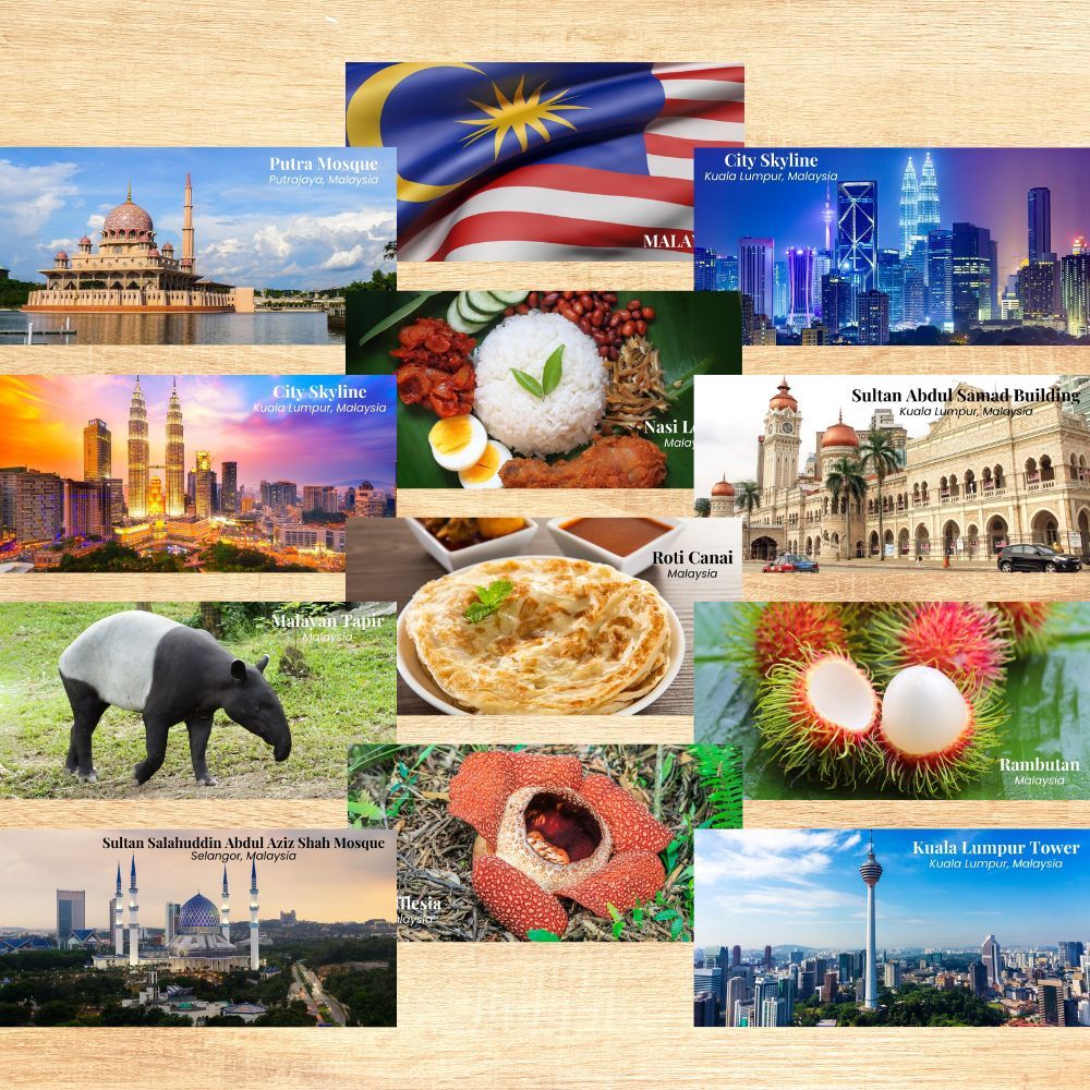 Malaysia Kuala Lumpur Selangor Gift Souvenir Fridge Magnet Door Gift Food Culture Festivities 10 cm x 5 cm