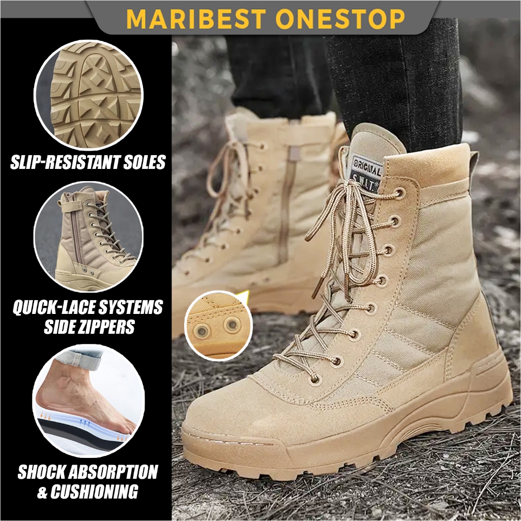 Army Unisex Outdoor Tactical Boots Swat Boots Combat Boots Kasut Operasi Hiking Shoes Military Shoes