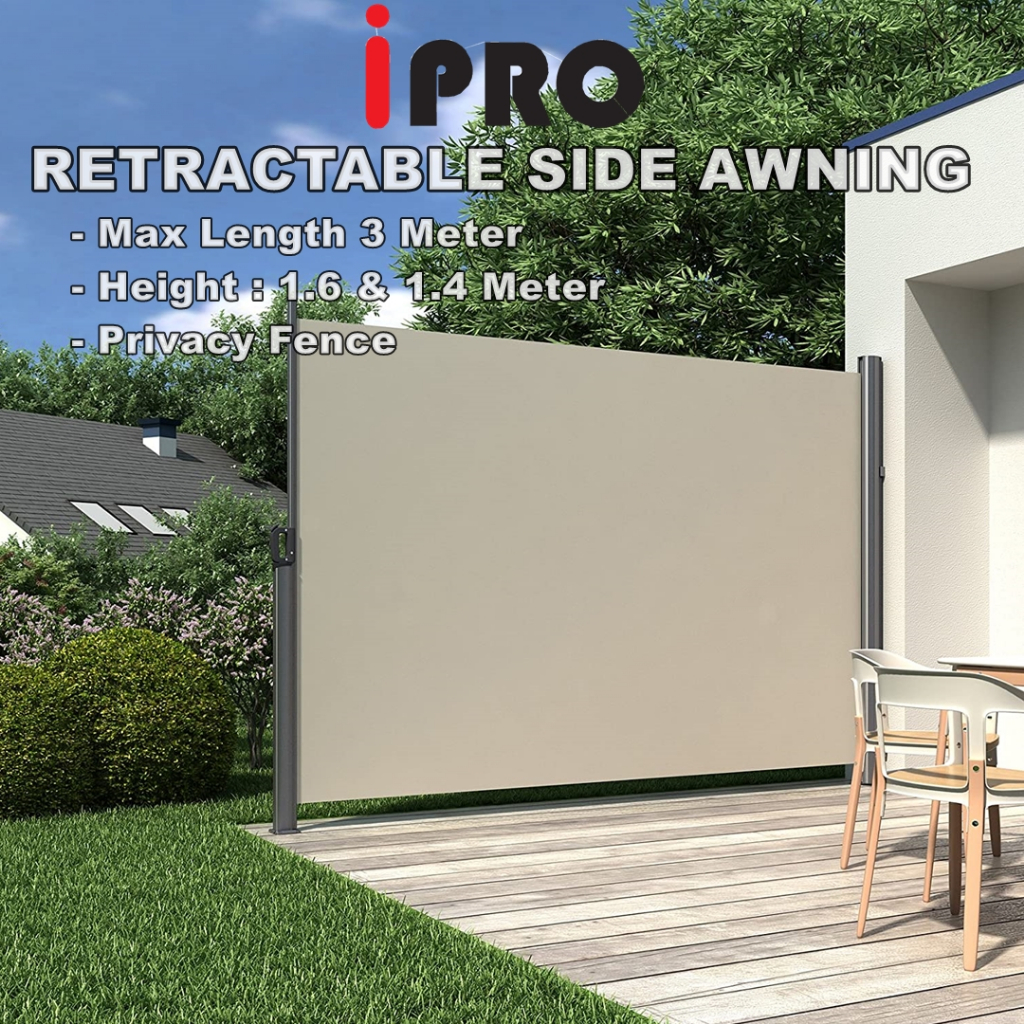IPRO Retractable Awning Privacy Fence Outdoor Sun Shade Outdoor Balcony Privacy Screen
