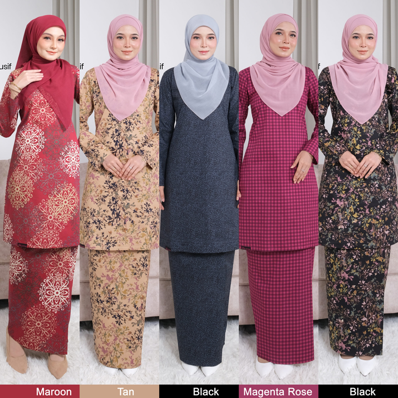 [KOLEKSI RAYA 2025] Baju Kurung Moden Eksklusif Dhia Cotton (Size XS - 4XL) - 100% Cotton