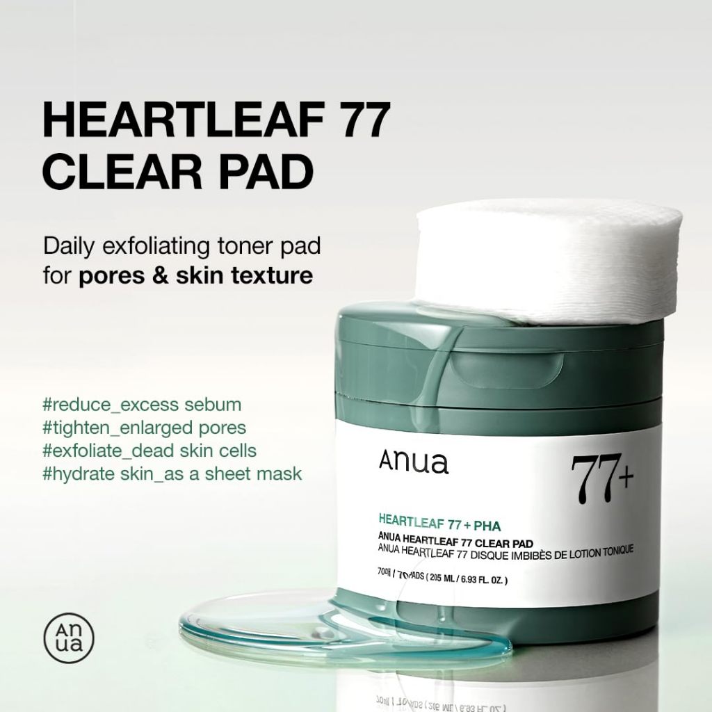 Anua Heartleaf 77 Clear toner Pad (70ea)