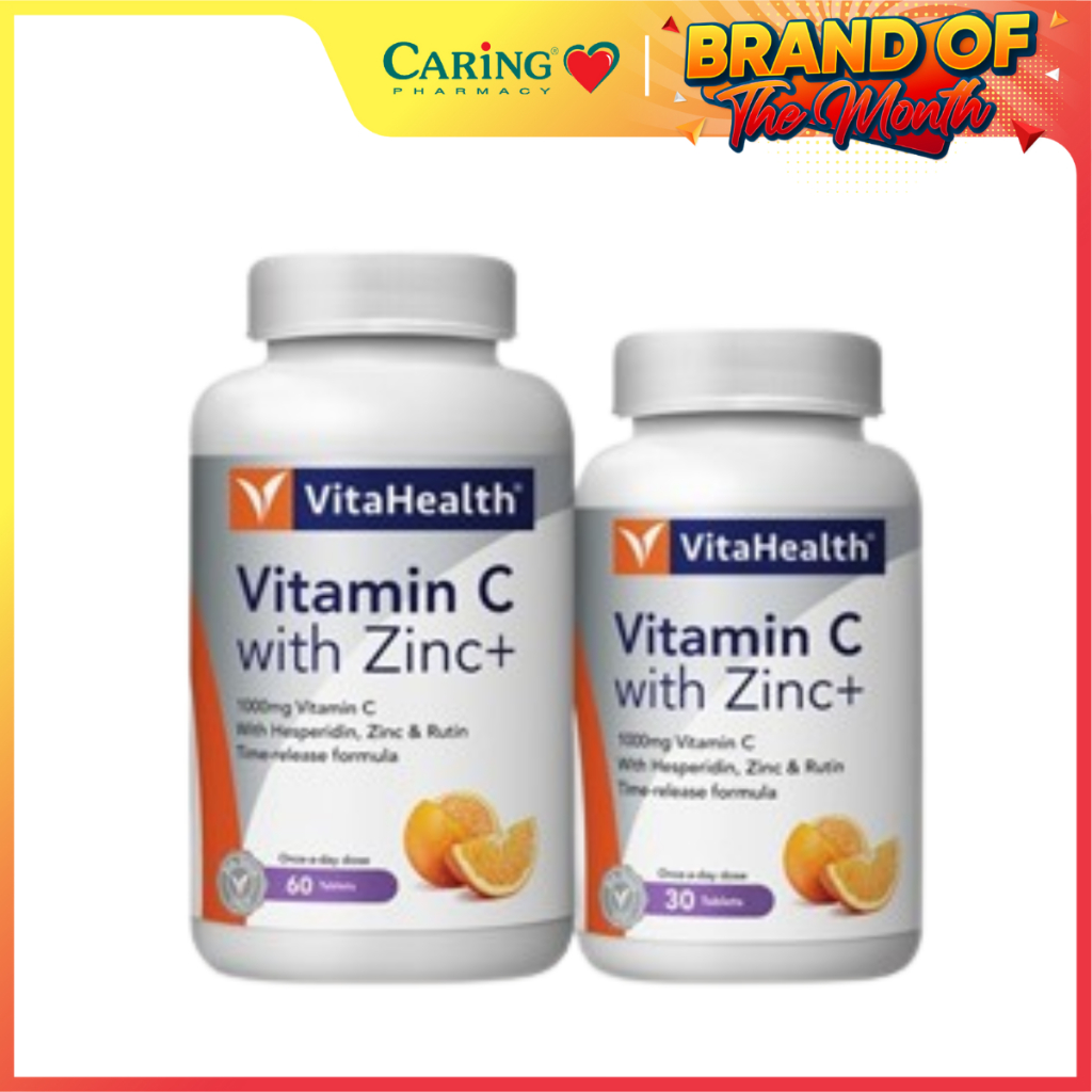 VITAHEALTH VITAMIN C+ZINC 60S+30S