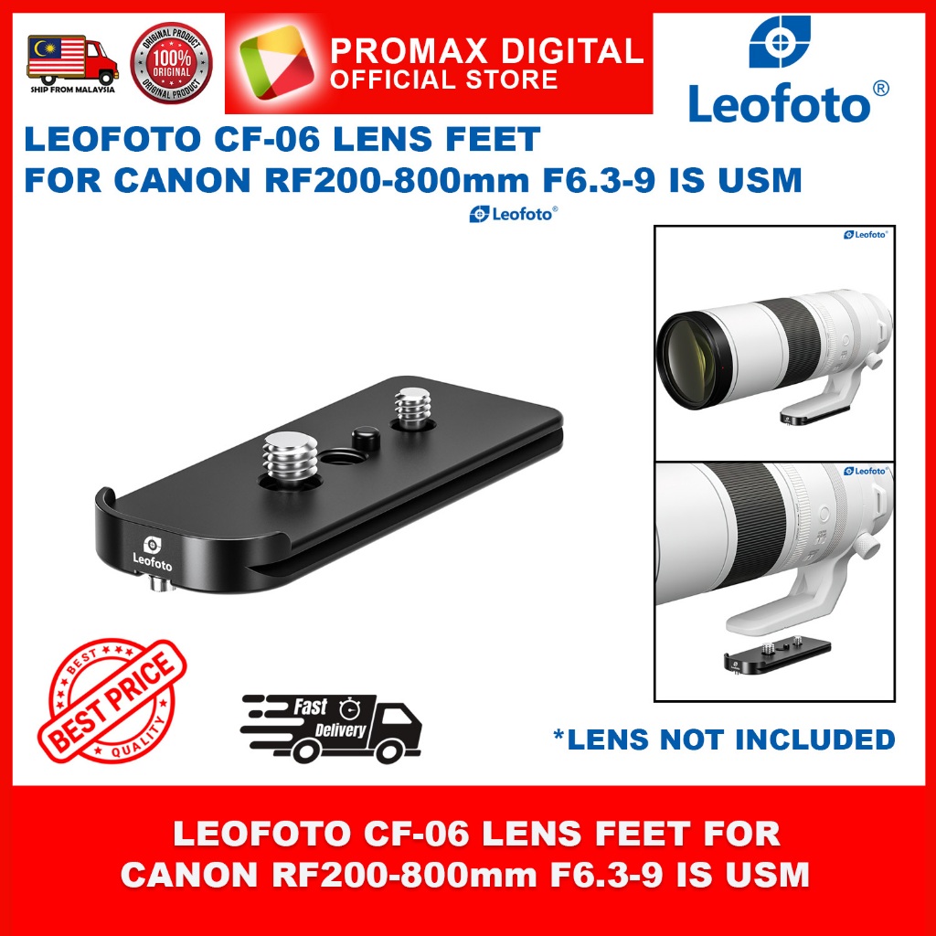 LEOFOTO CF-06 LENS FEET FOR Canon RF200-800mm F6.3-9 IS USM