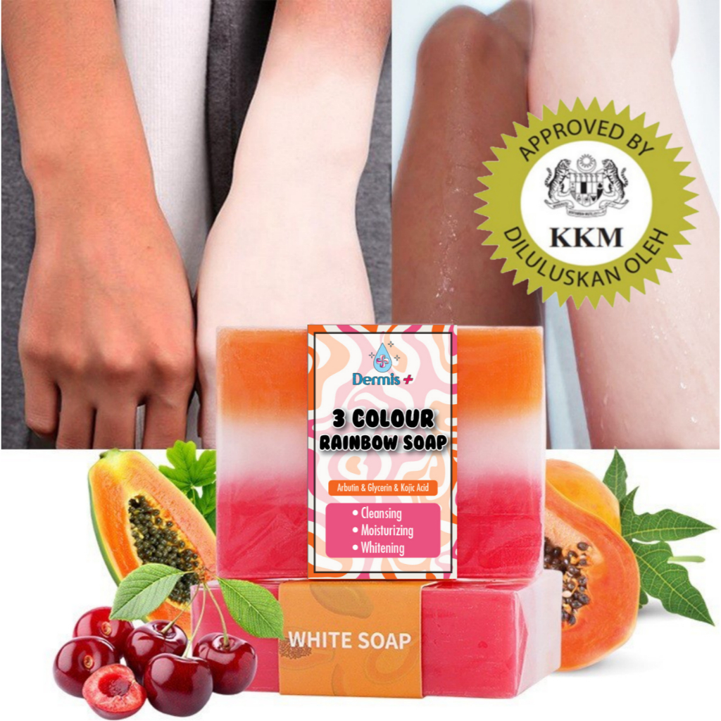 🔥KKM Approved🔥 Dermis+ Soap Papaya Arbutin Glycerin Kojic Acid Handmade Bath Face Soap 140g KKM