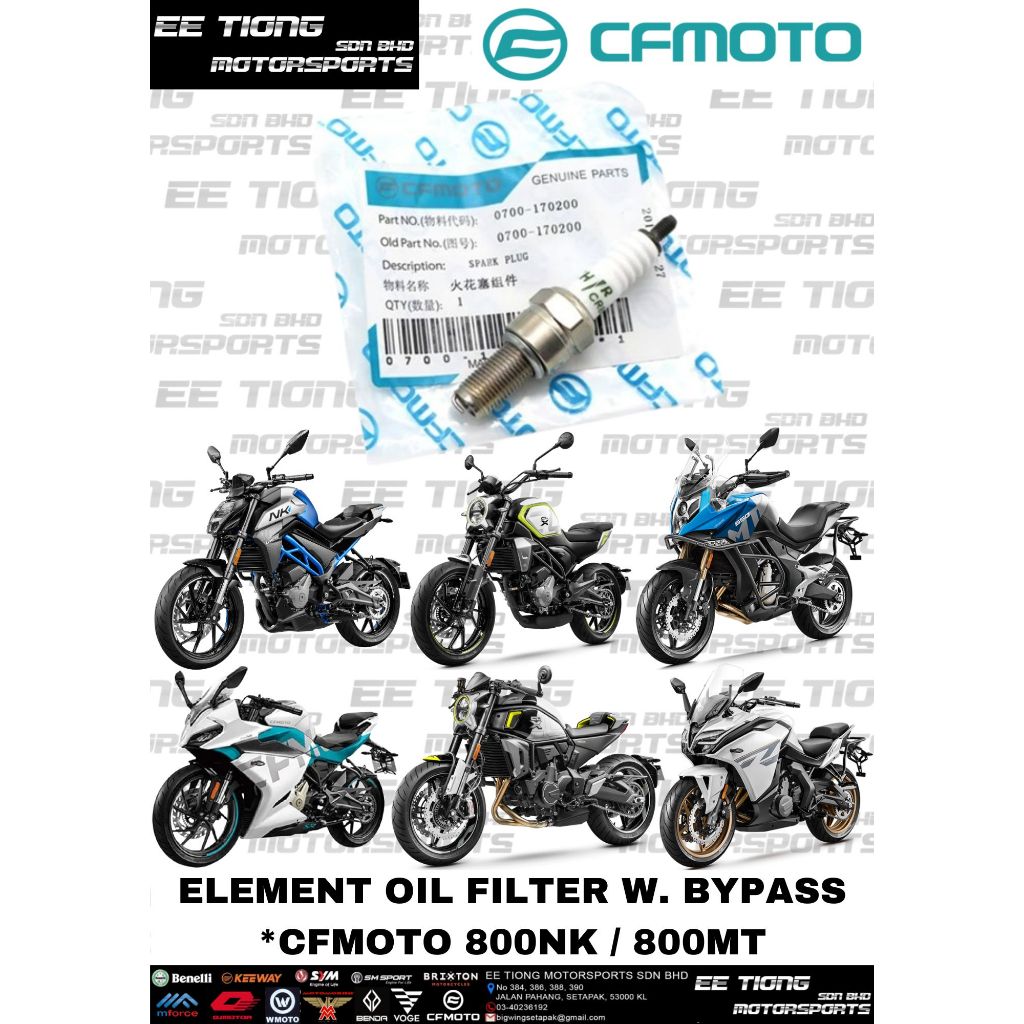SPARK PLUG *0700-170200 FOR CFMOTO 250NK/250CL-X/650MT/650GT/250SR/700CL-X ORIGINAL MFORCE SPAREPARTS LAST STOCK OFFER