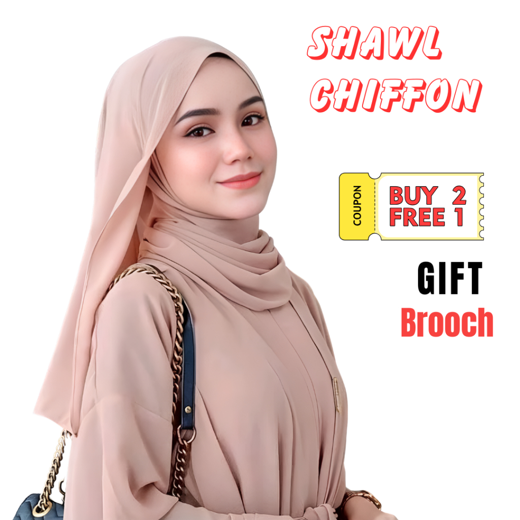 Shawl CHIFFON 1.8m / Shawlkeknis / Shawl every day for Women  / 100%  Best Quality