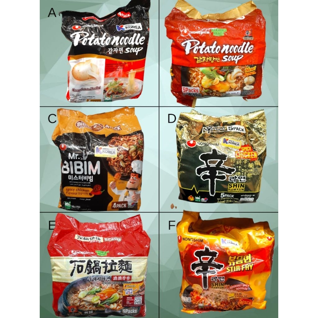 RAMEN MI SEGERA CLAYPOT/SPICY CHICK/CHEESE/POTATO SOUP/HOT CHICKEN BY NONGSHIM KOREA