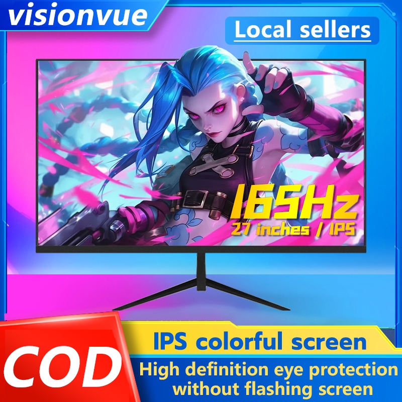 Visionvue Monitor Gaming Monitor (19/24/22/27") IPS 2K/4K165HZ/180HZ Curved Monitor with Speaker 3-Year Warranty