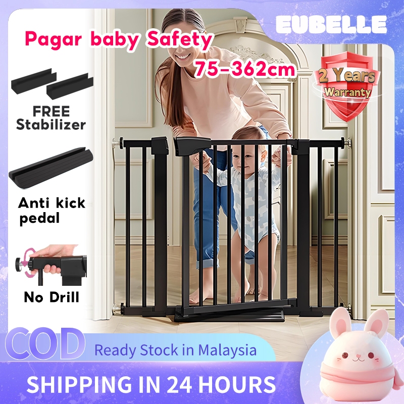 [Expansion]Pagar baby Safety Pagar Baby Baby Fence Gate Spenghadang Baby With Lock Pagar Budak Bayi Pets Gate樓梯圍欄